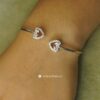 Duet Heart Flexible Bangle