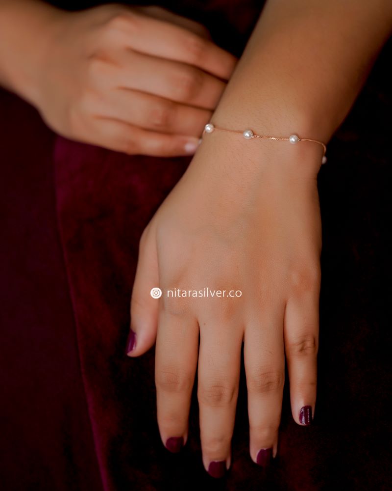 Rose Gold Pearl Bracelet