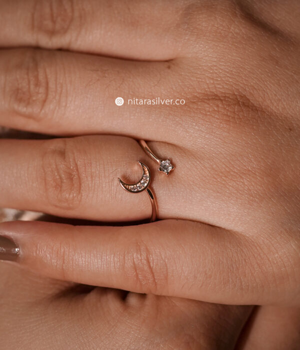 Moon Stone Adjustable Ring